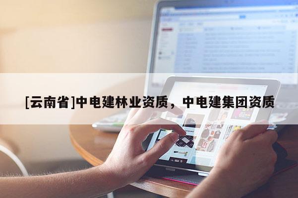 [云南省]中電建林業資質，中電建集團資質