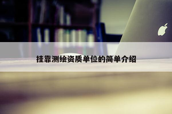 掛靠測繪資質單位的簡單介紹